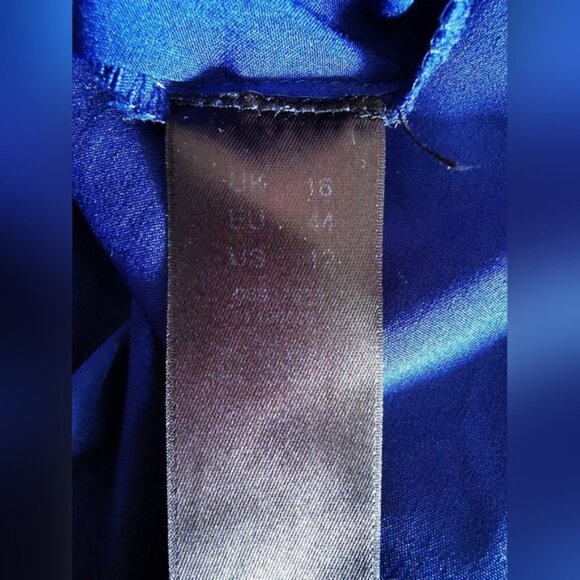 Asos Pleated Blue Maxi Dress Size 12 - Picture 6 of 7